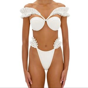 ANDREA IYAMA INSPIRED PLEATED PUSH UP SWIMSUIT